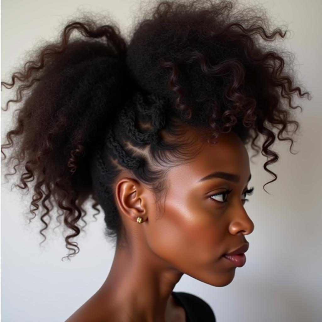 African Model with Natural Hair