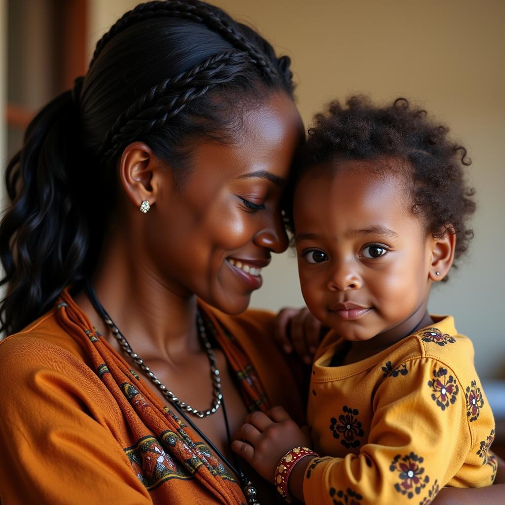 African Mother and Child