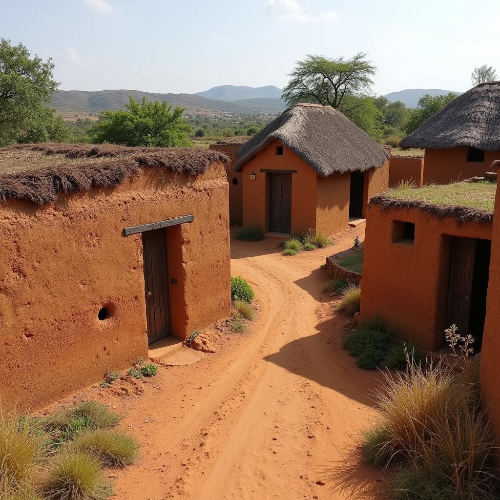 African Mud Brick Homes and Textured Design