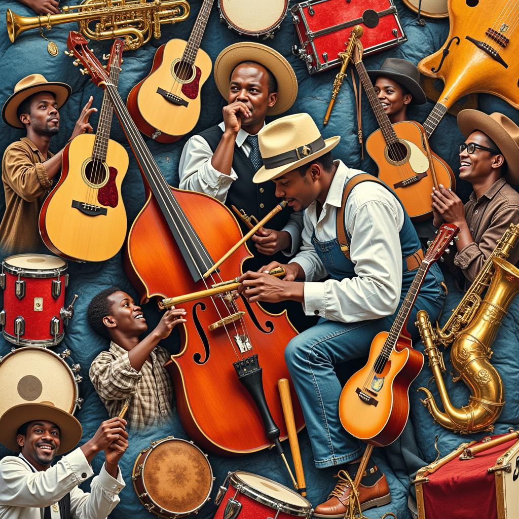 The influence of African musical traditions on American music genres.