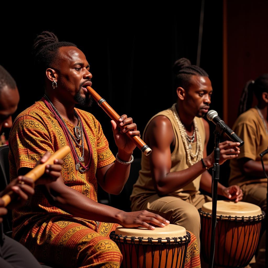 Traditional African music performance