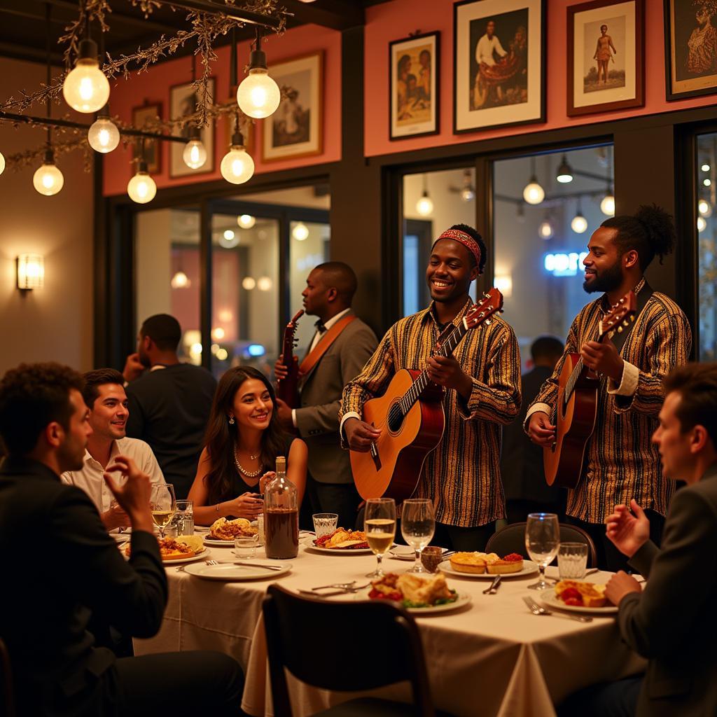 Live African Music Performance in London Restaurant