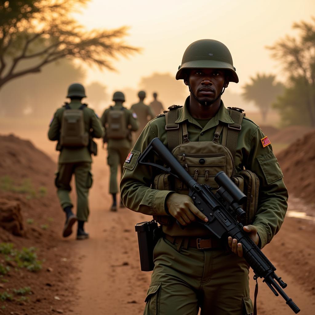 African Peacekeepers on Patrol