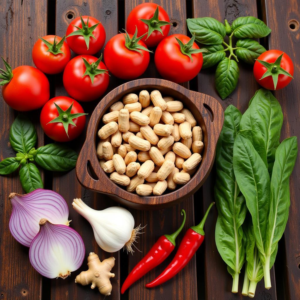 Fresh Ingredients for African Peanut Stew