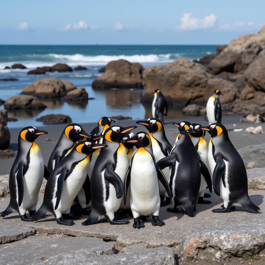 Endangered African Penguin Colony