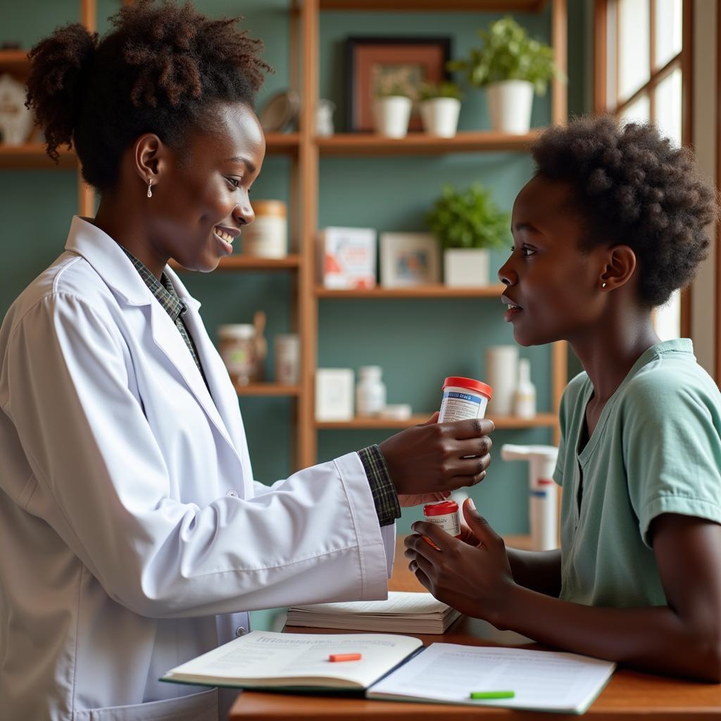 Pharmacist Providing Healthcare in Africa