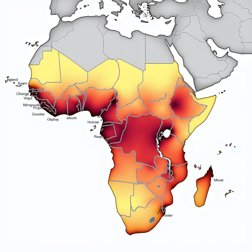 African Population Density Map