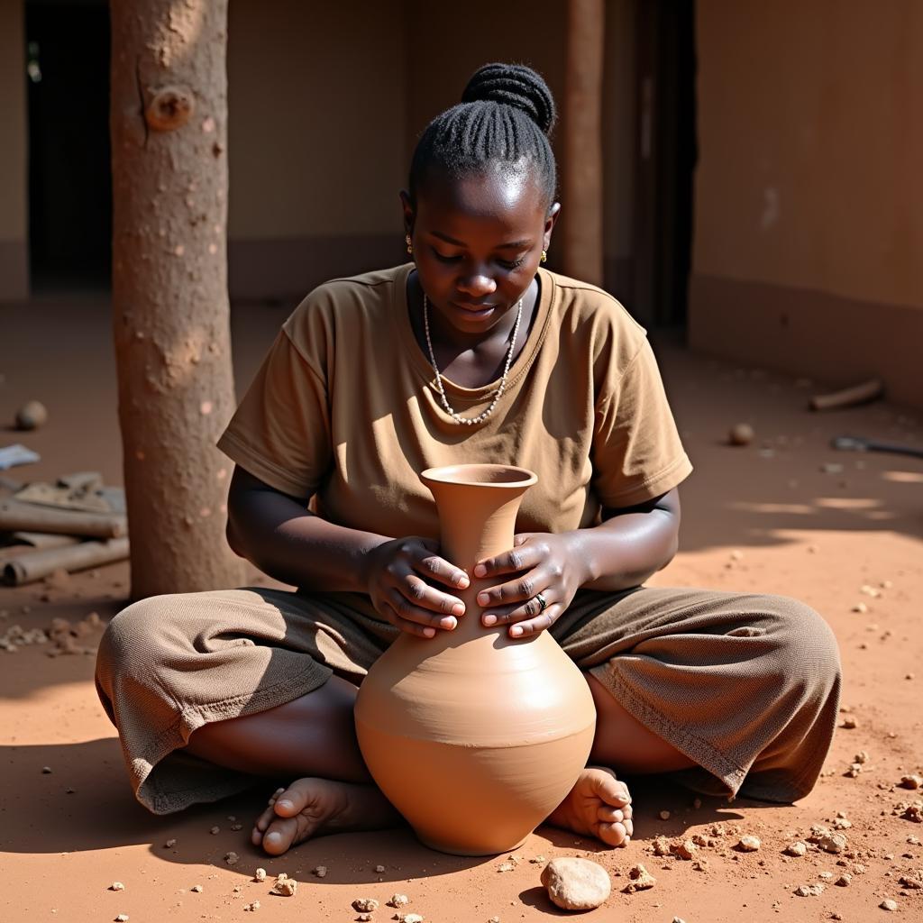 Traditional African Pottery Making