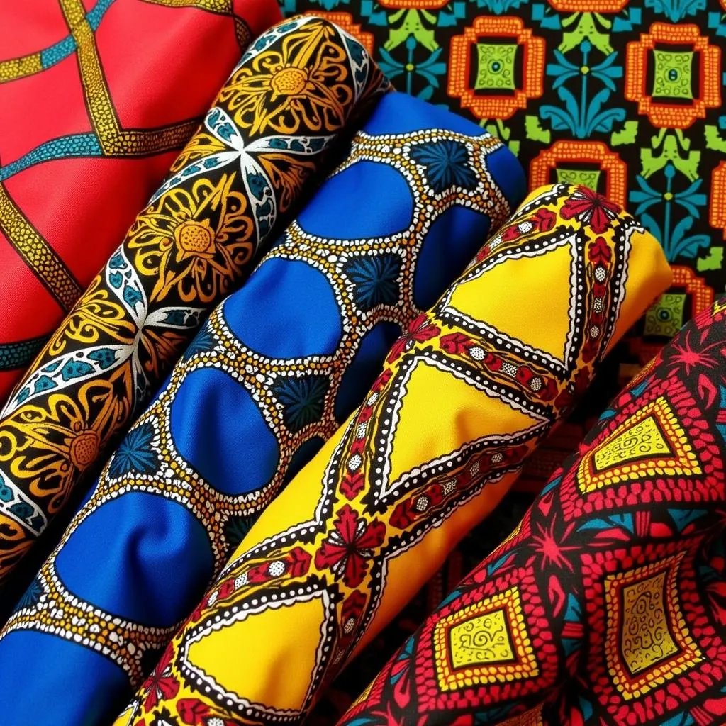 Variety of African Print Fabrics