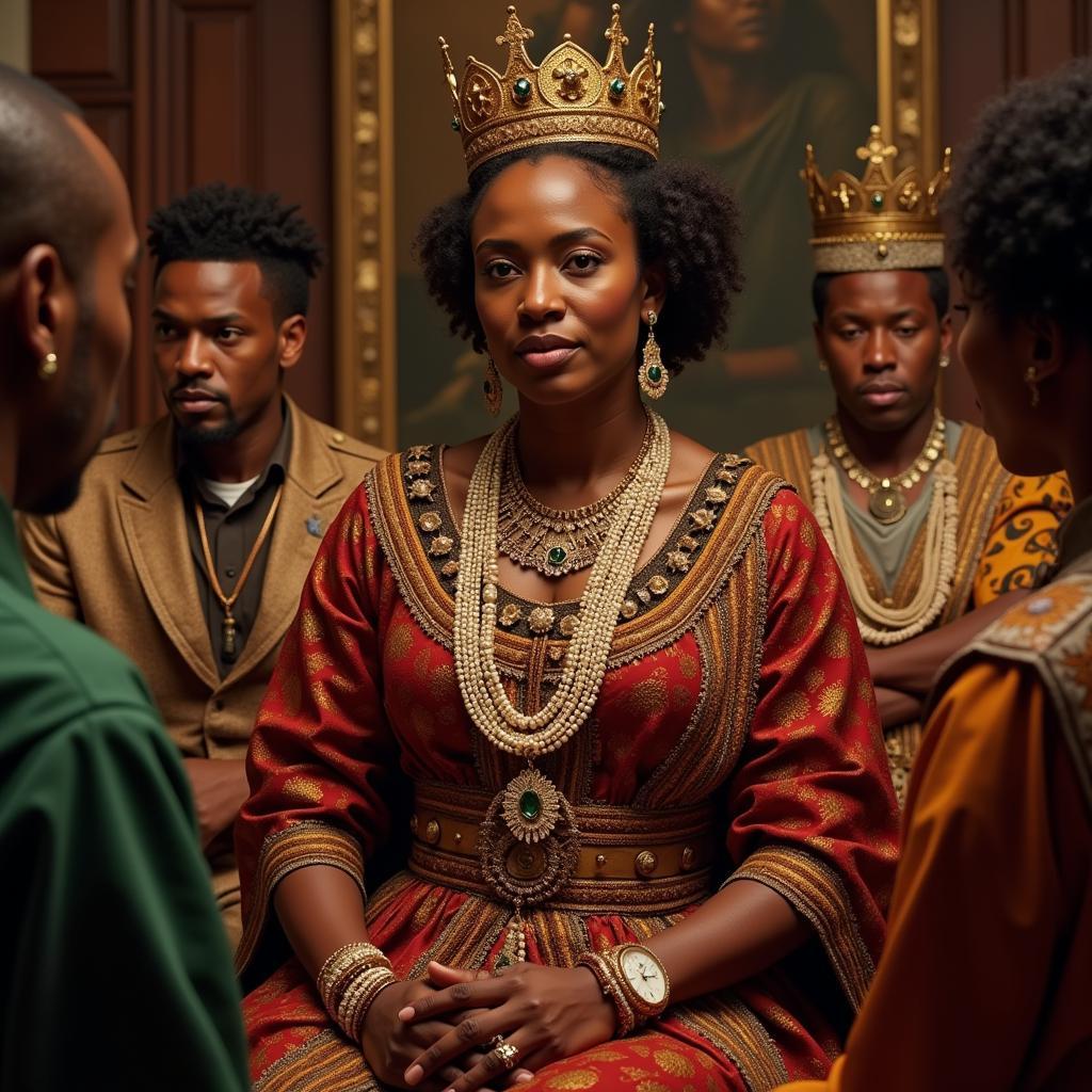 African Queen Holding Court