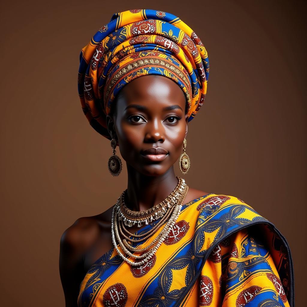 African Queen in Traditional Attire