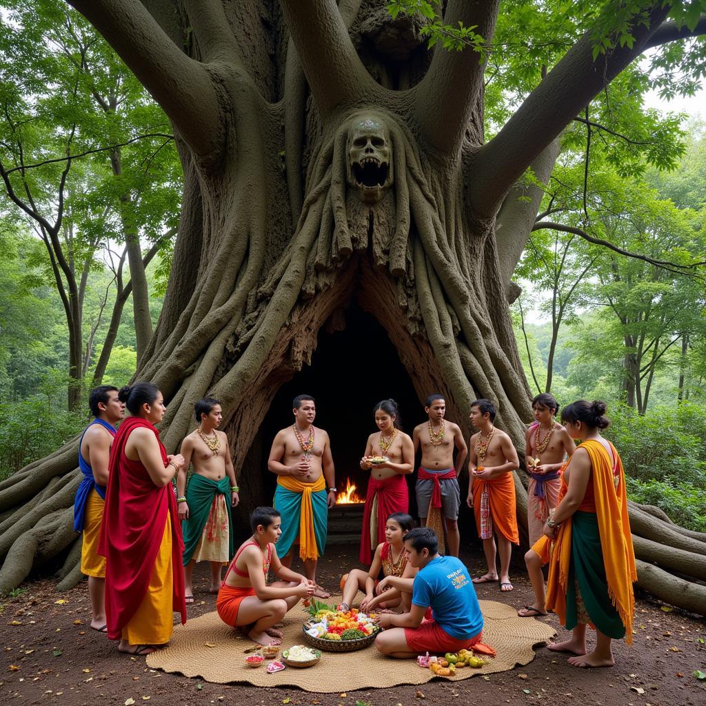 Ritual Offerings to Ancestral Spirits