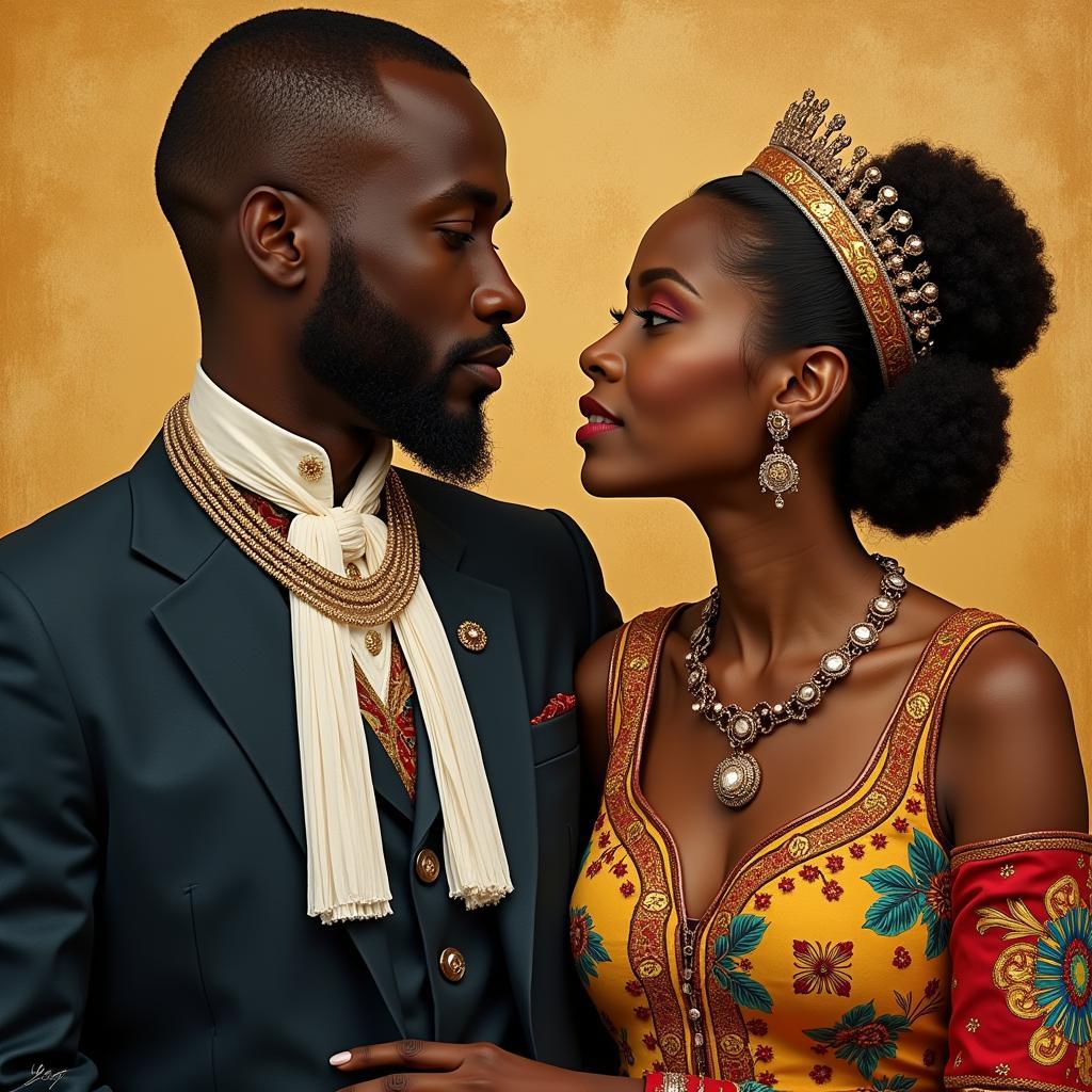 Modern Interpretation of an African Royal Couple