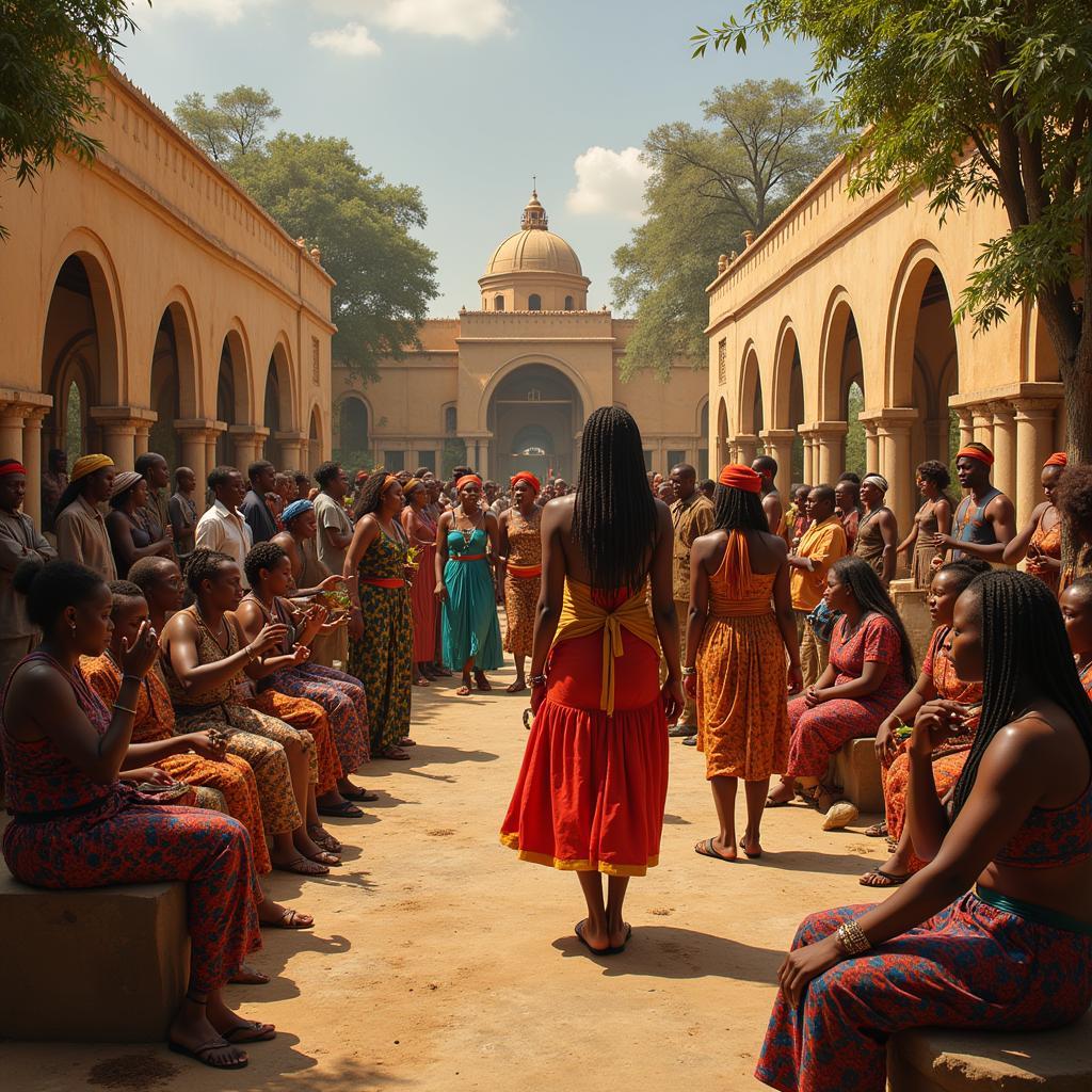 African Royal Court Scene