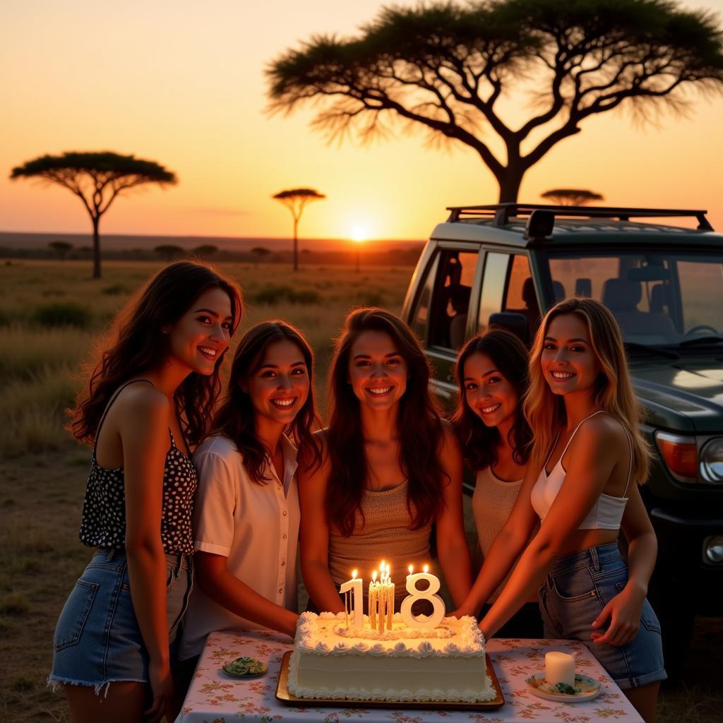 Celebrating 18th birthday on a safari