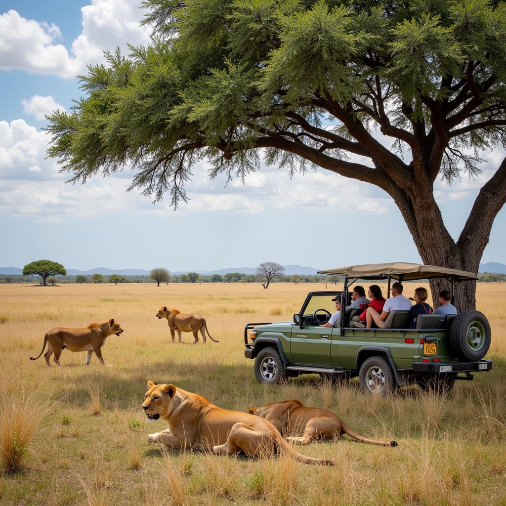 African Safari Jeep Wildlife Viewing