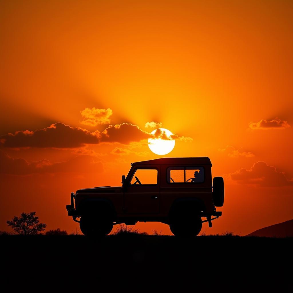 African Safari at Sunset