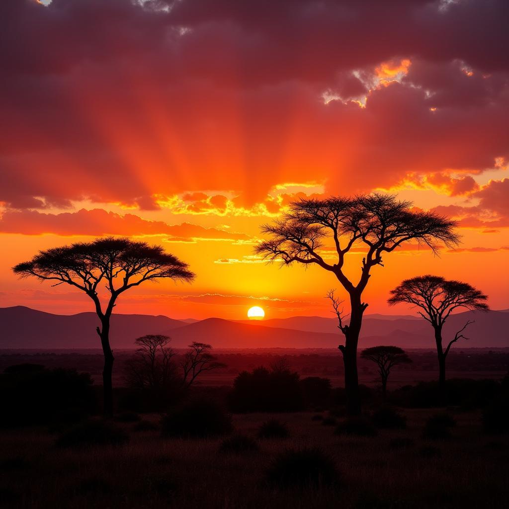 African Savannah Sunset