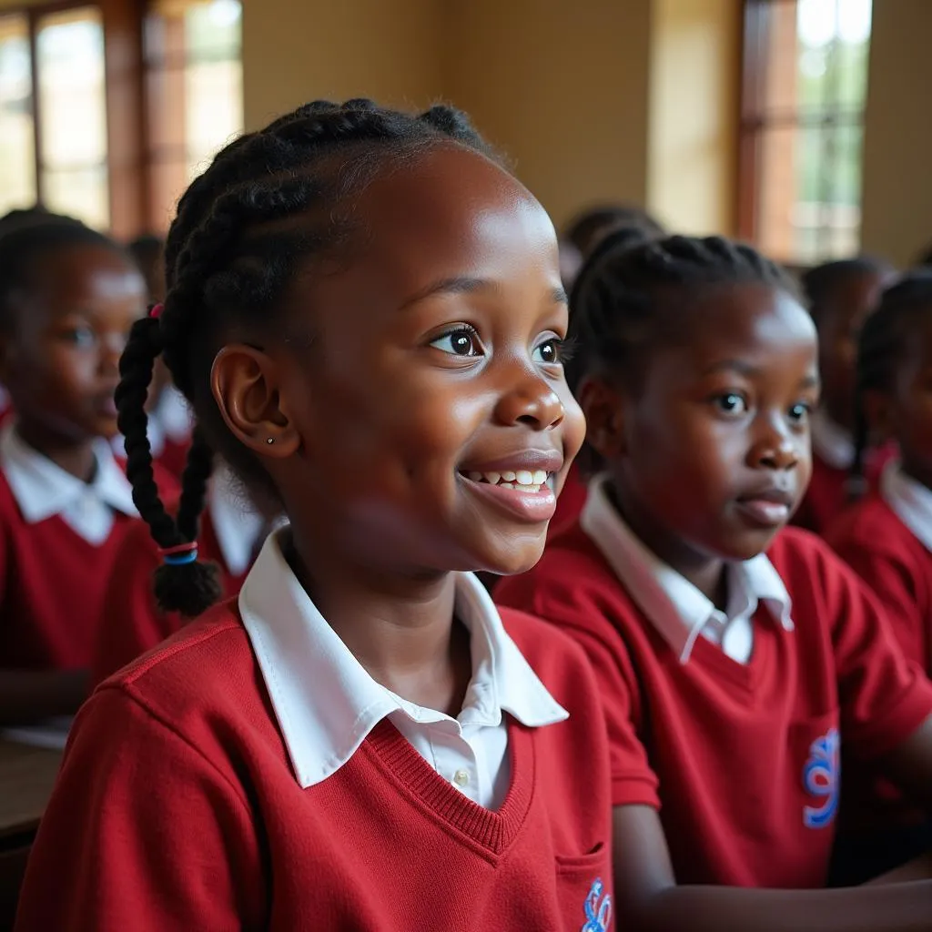 Smiling African School Children