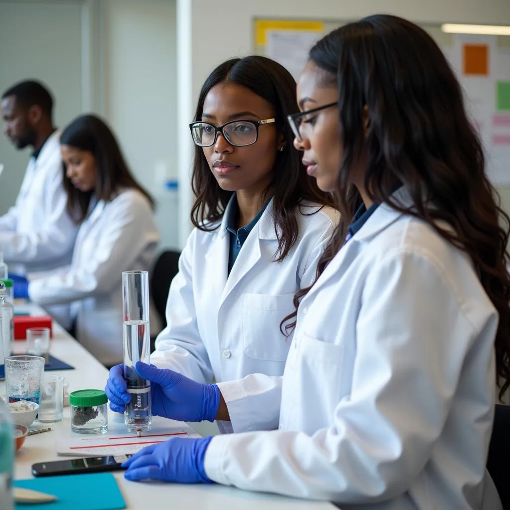 African Scientists Conducting Research