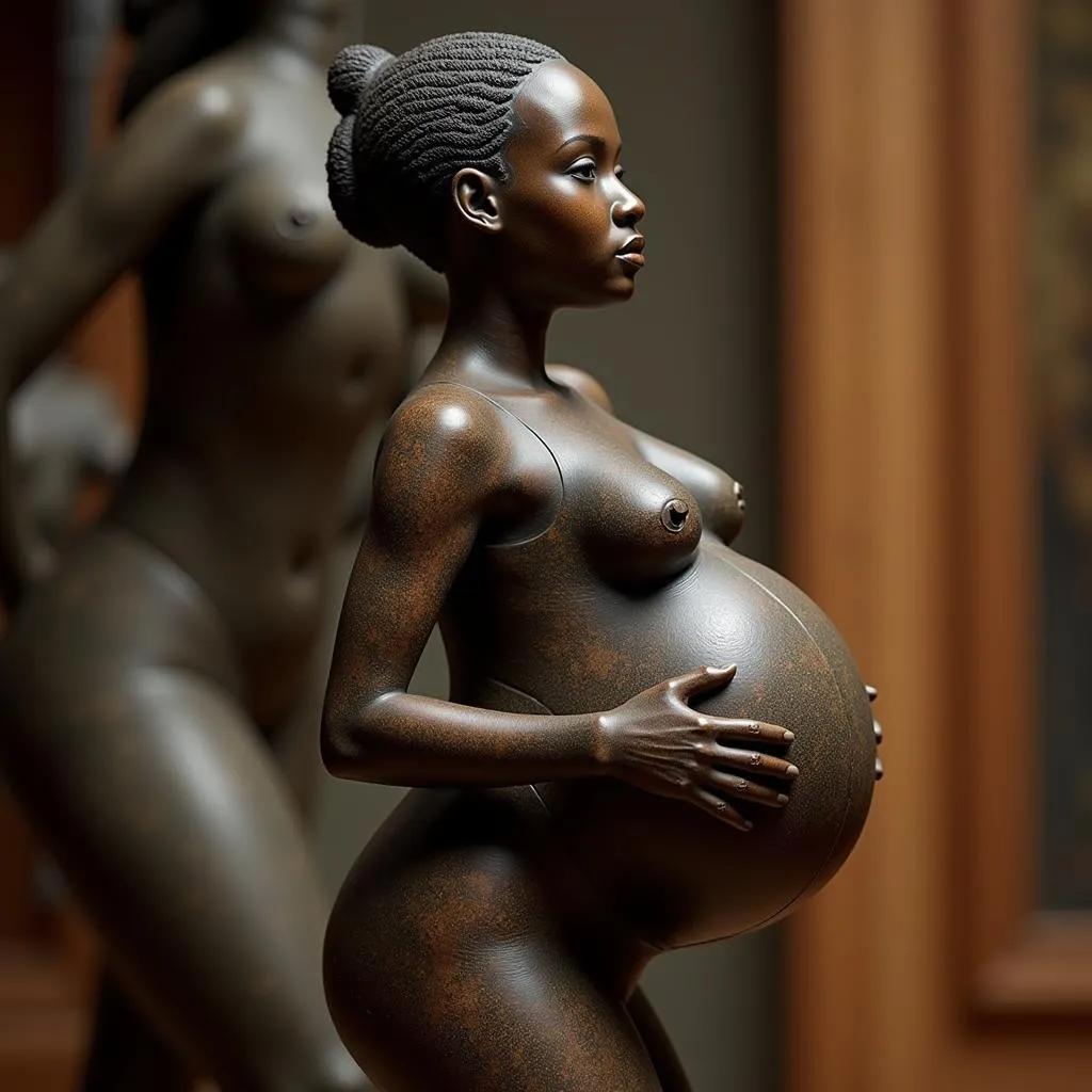 African Sculpture Celebrating Womanhood