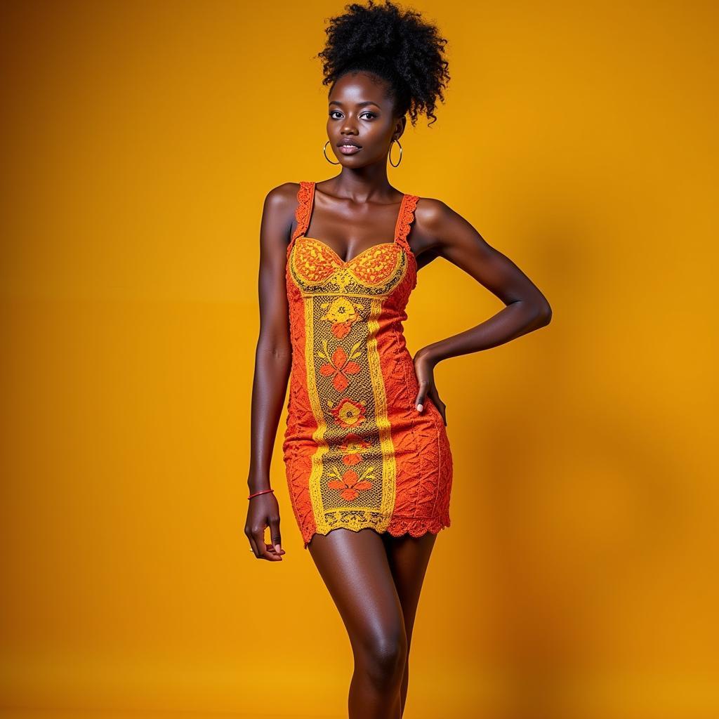 African Short Lace Dress Designs