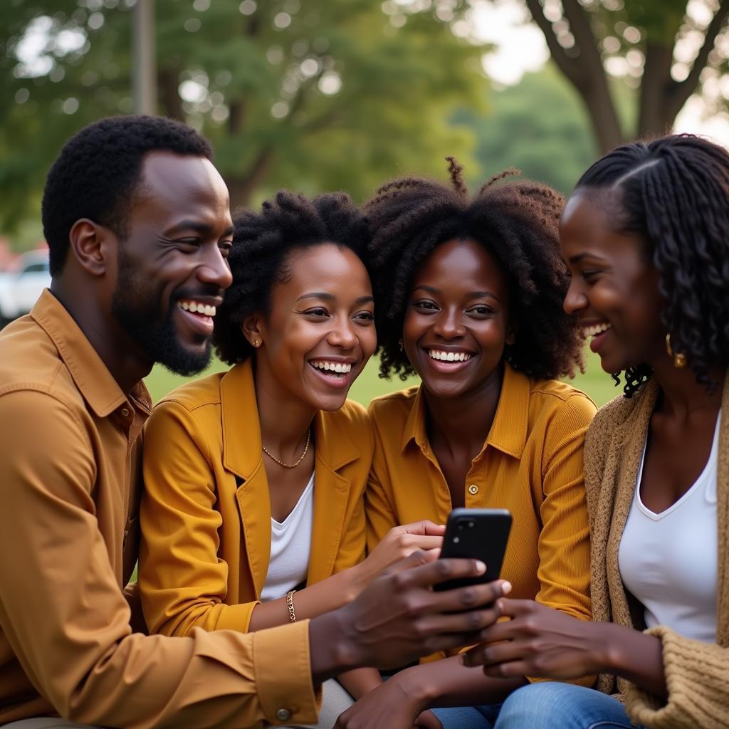 African singles connecting on online dating platform