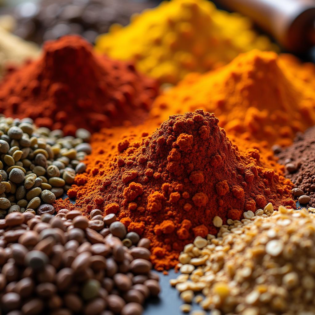 Aromatic African Spices and Ingredients