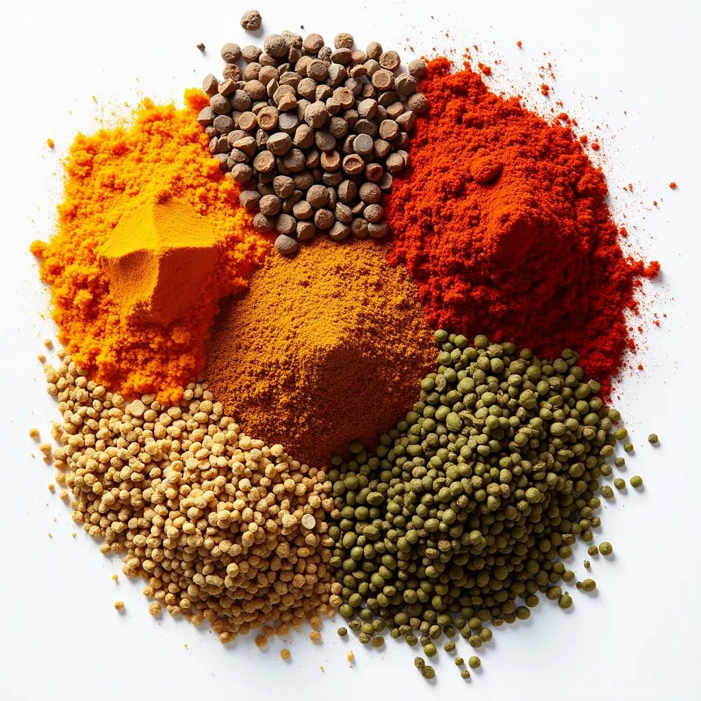 A colorful blend of African spices used in various dishes