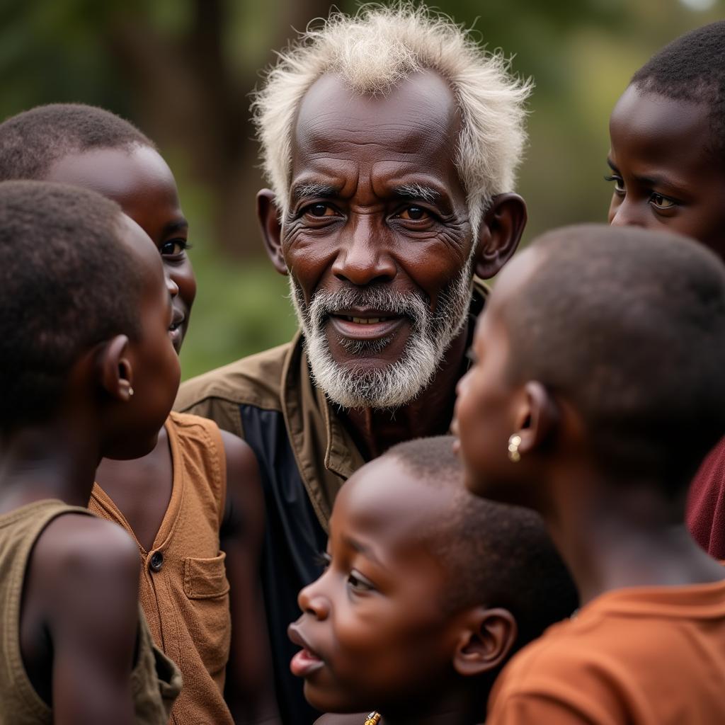 African Storyteller Captivating Children