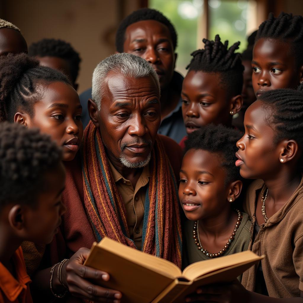 African Storyteller Captivating Young Minds