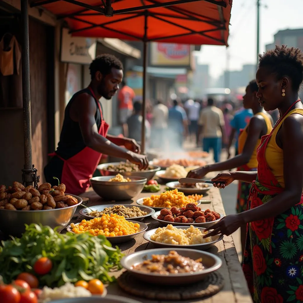 African Street Food Market