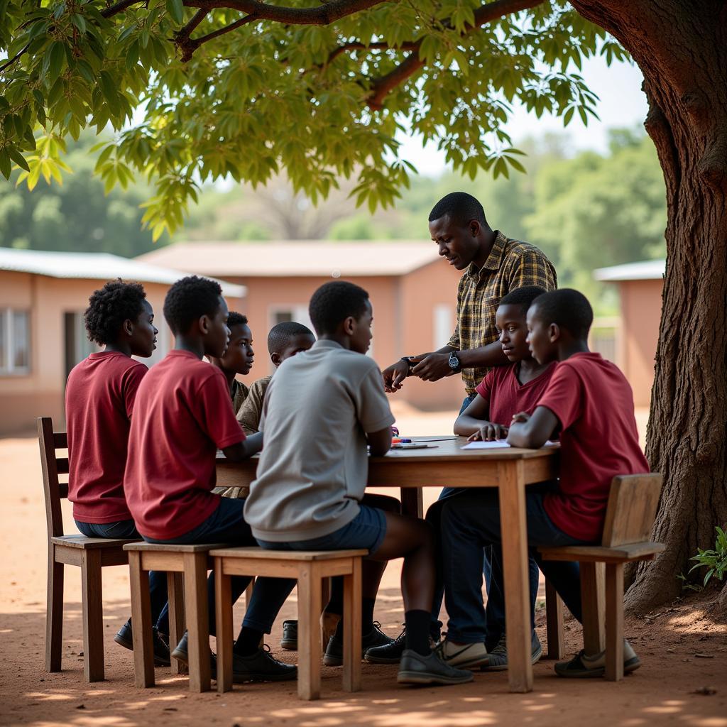 Interactive Learning in an Outdoor Classroom in Africa