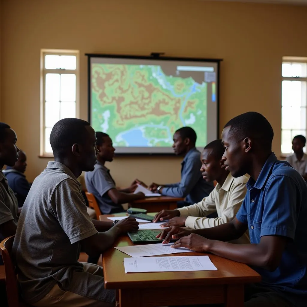 African Students Learning Geographic Information System (GIS)