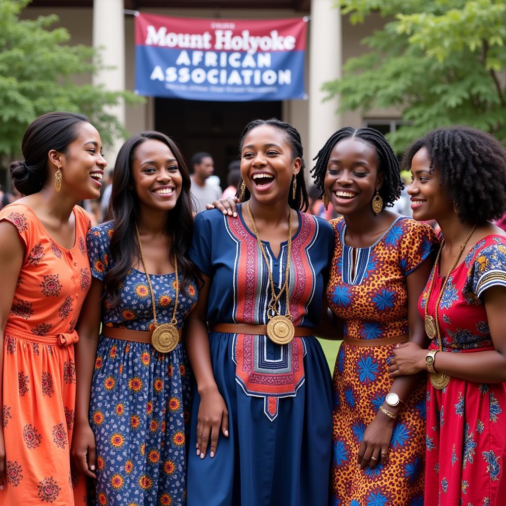 Mount Holyoke students from Africa gathered for a cultural event