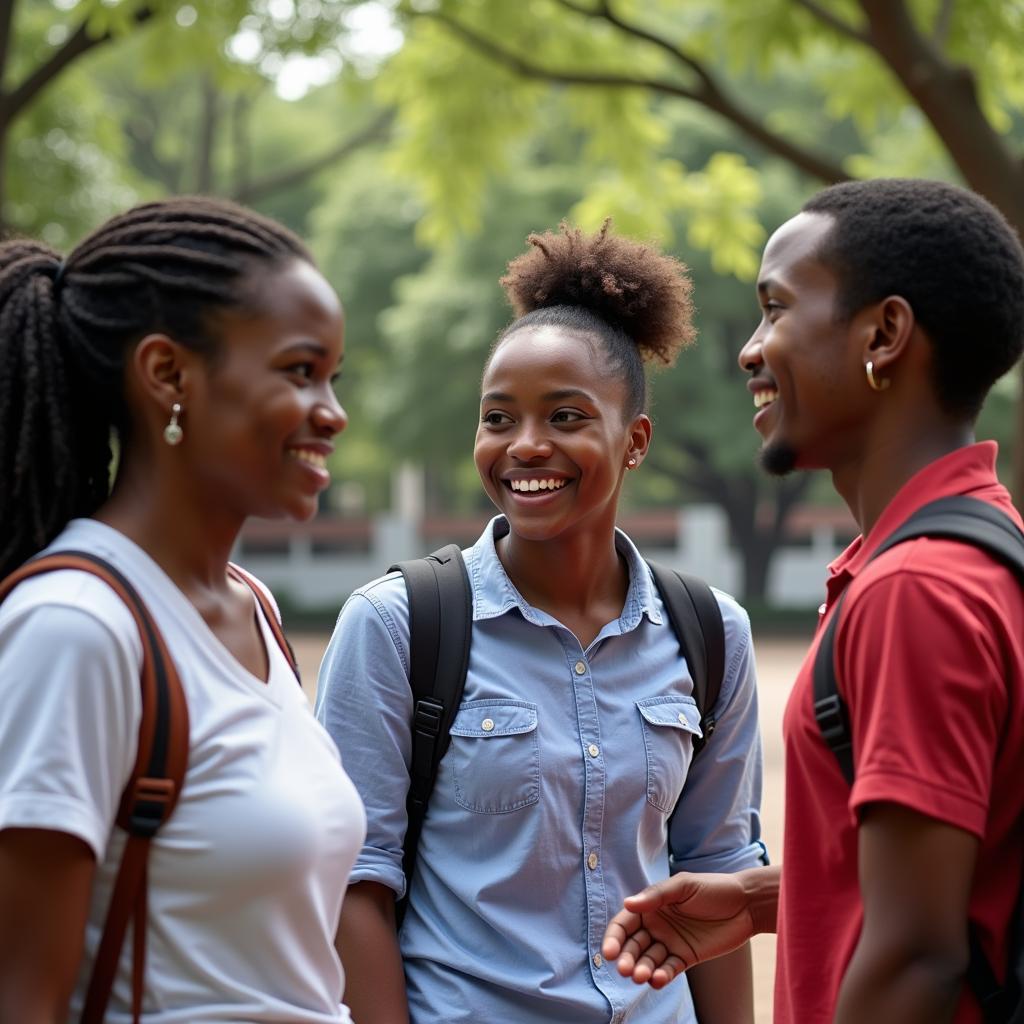 African Students in a University in Bangalore