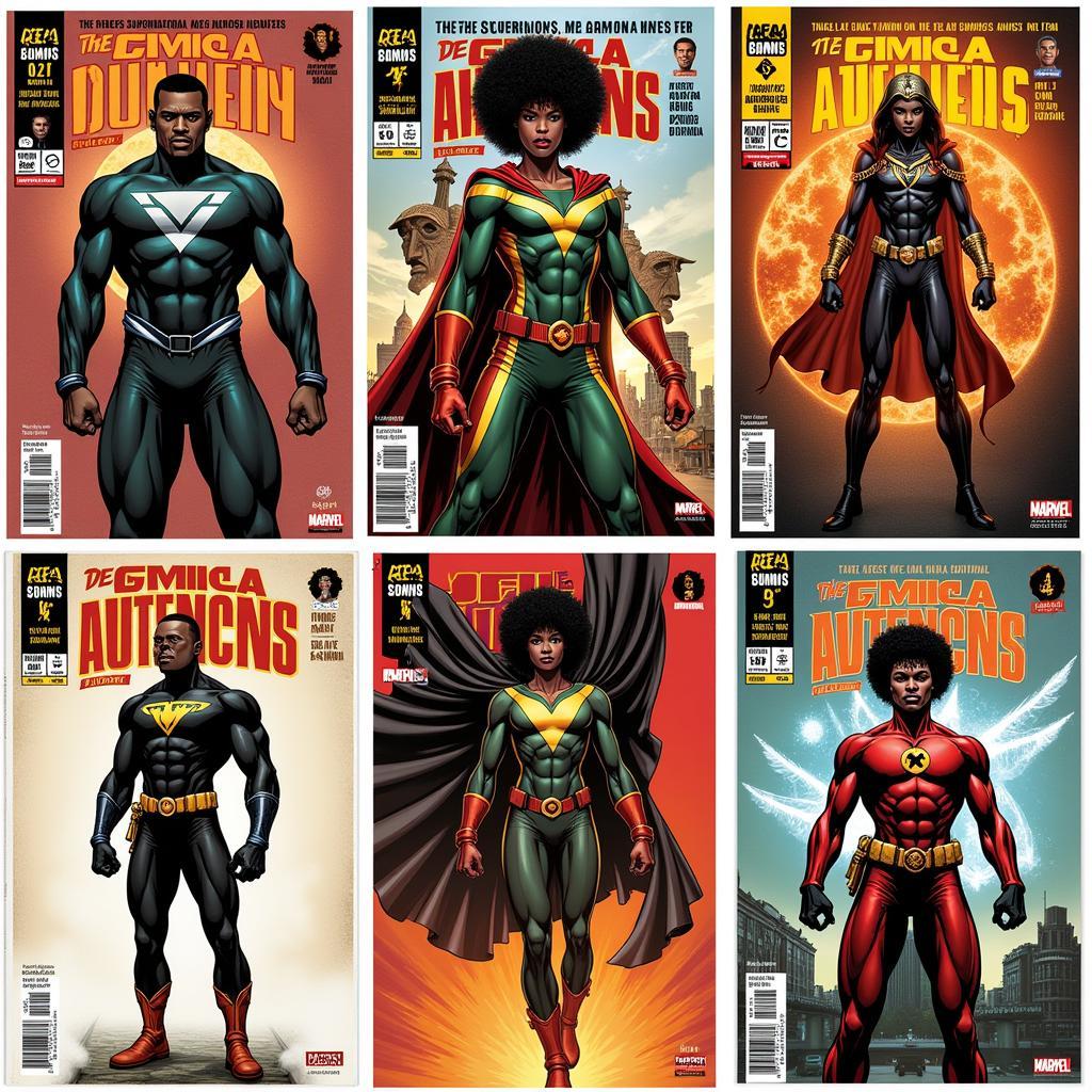 Iconic African Superhero Comic Book Covers