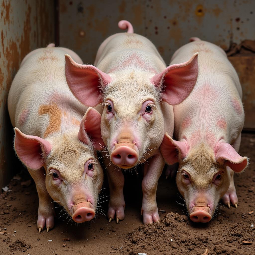 African Swine Fever Symptoms in Pigs