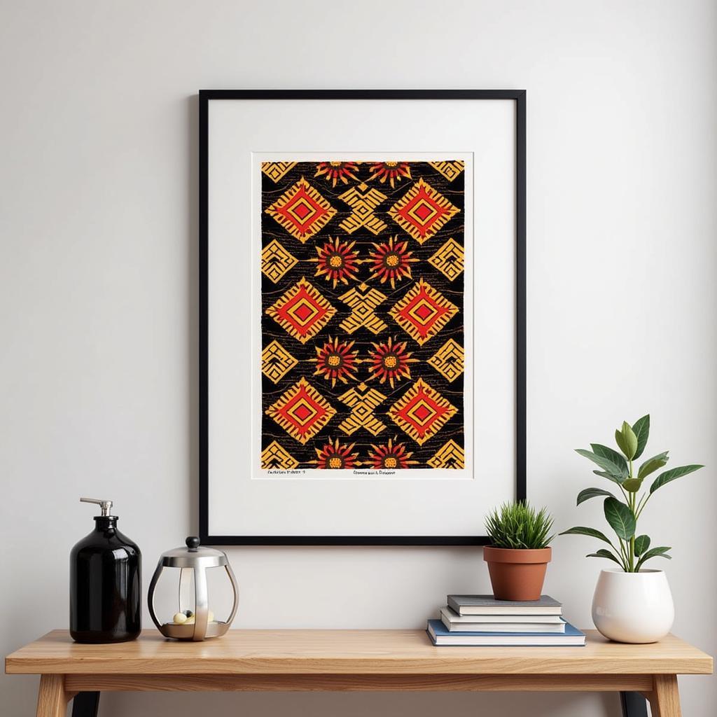 African Textile Art Print