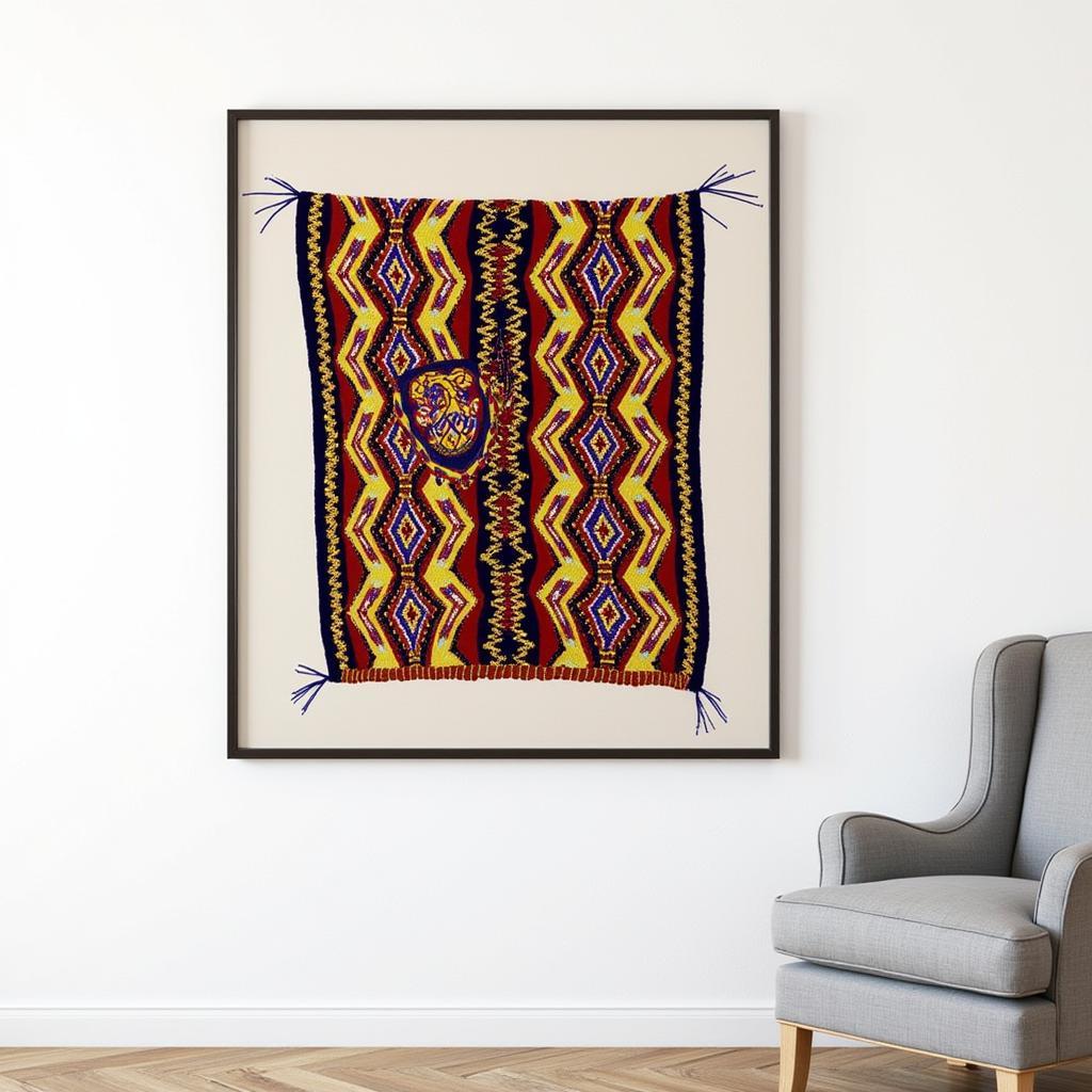 African Textile Framed Art