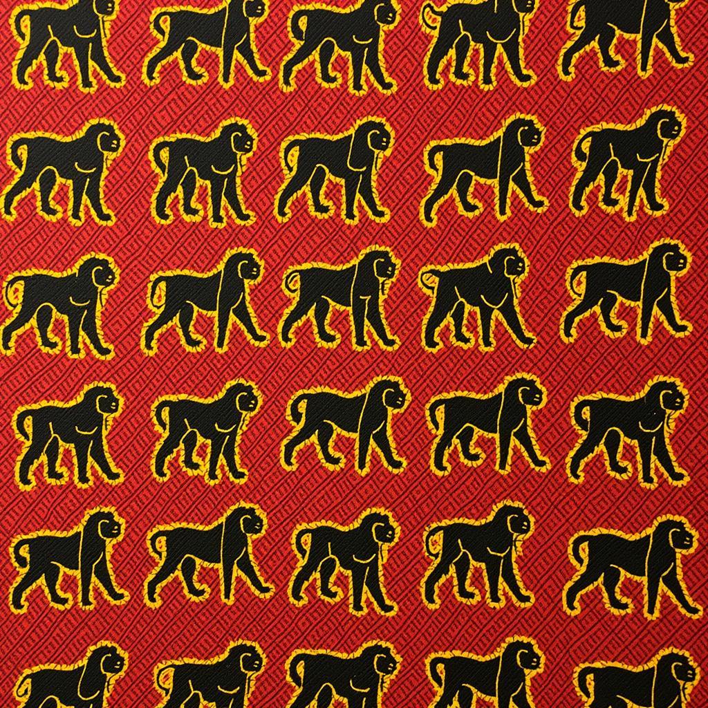 African textile with lion motif