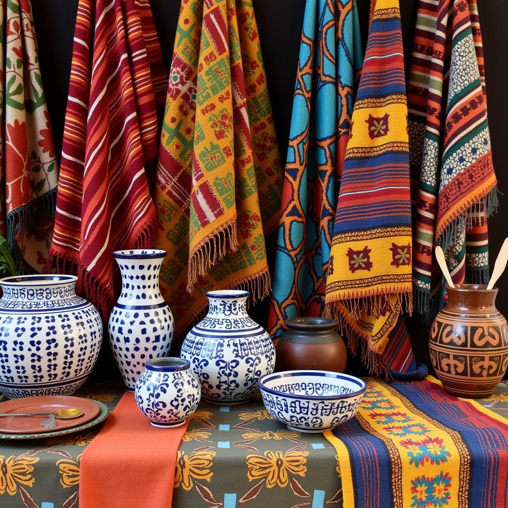 Vibrant African Textiles and Pottery