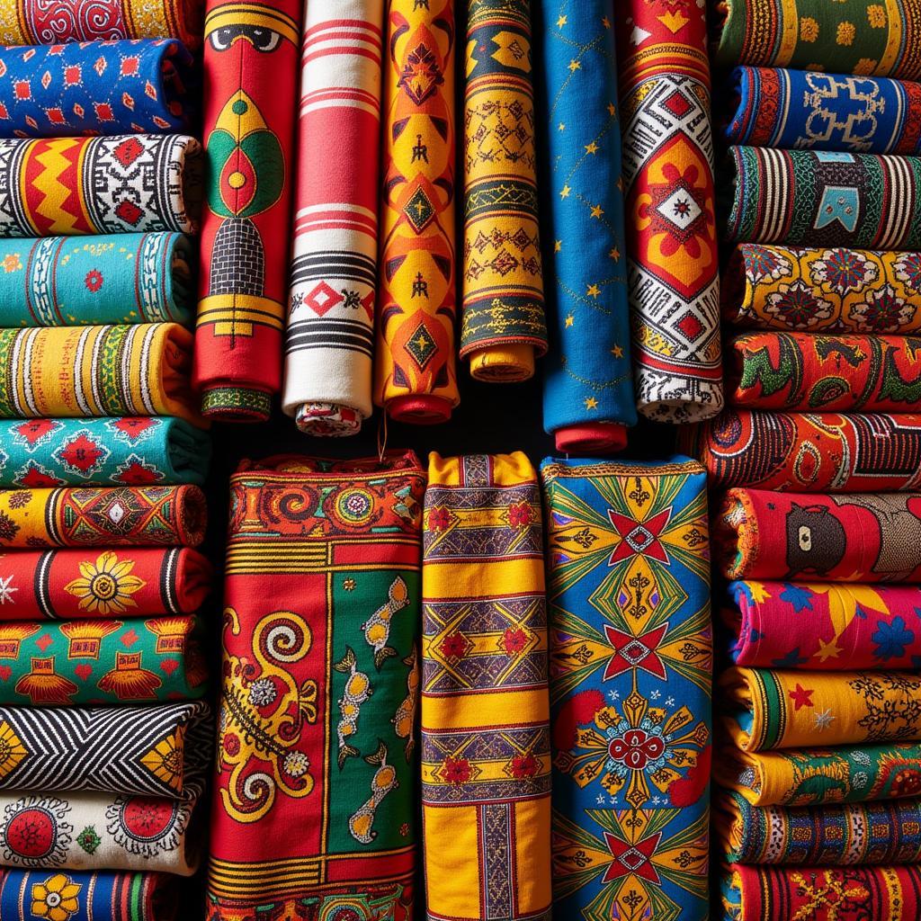 Colorful African Textiles and Patterns