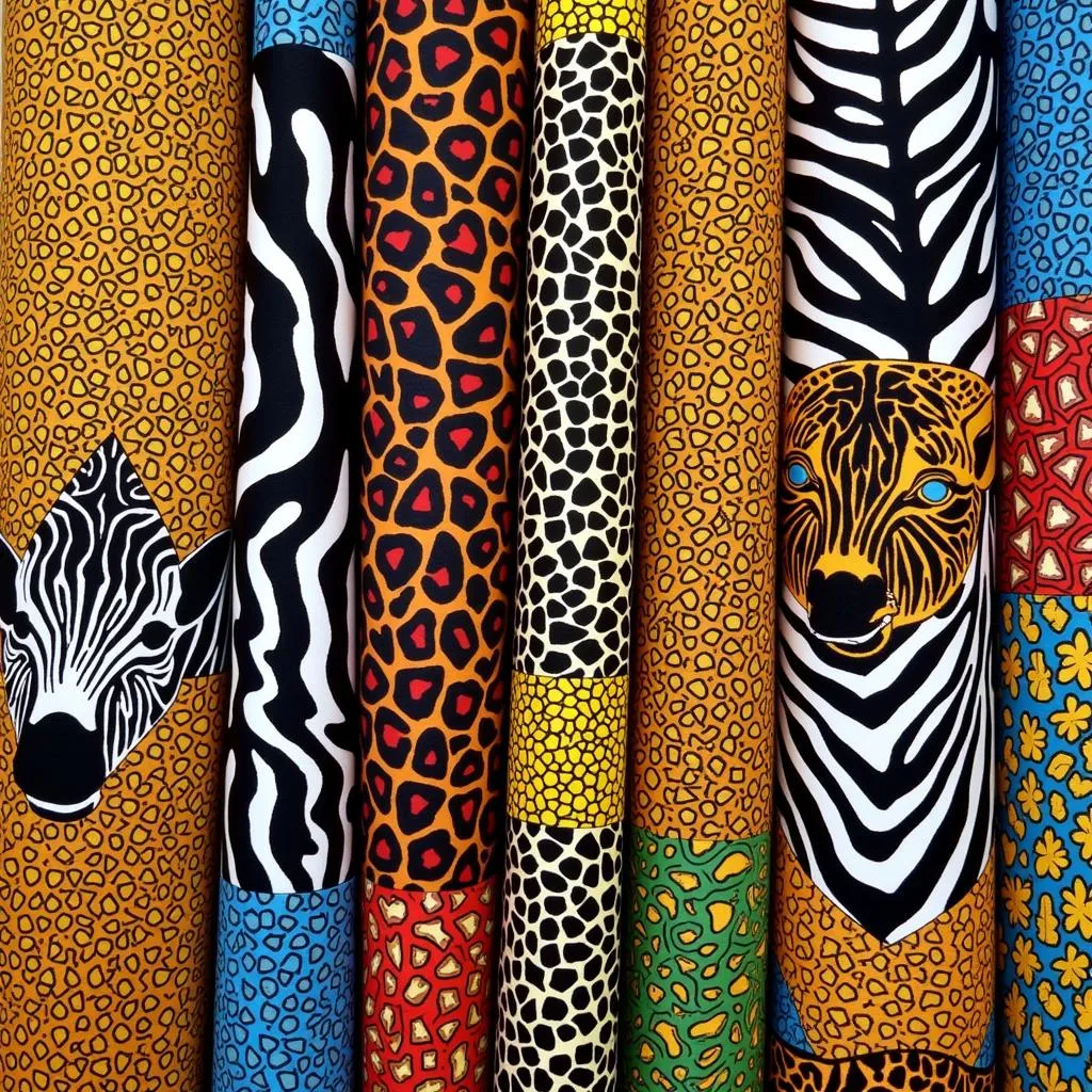 African Textiles with Animal Prints