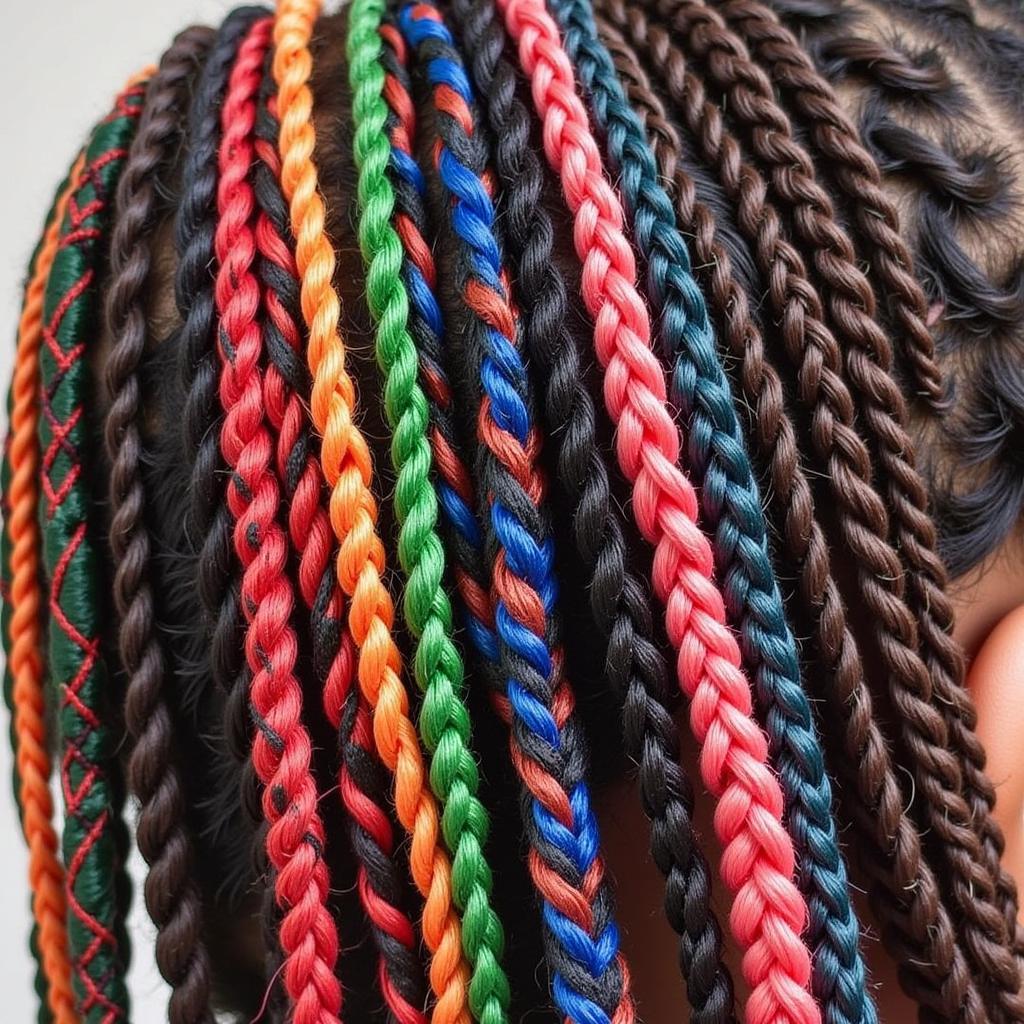 Various African Thread Hair Braiding Styles