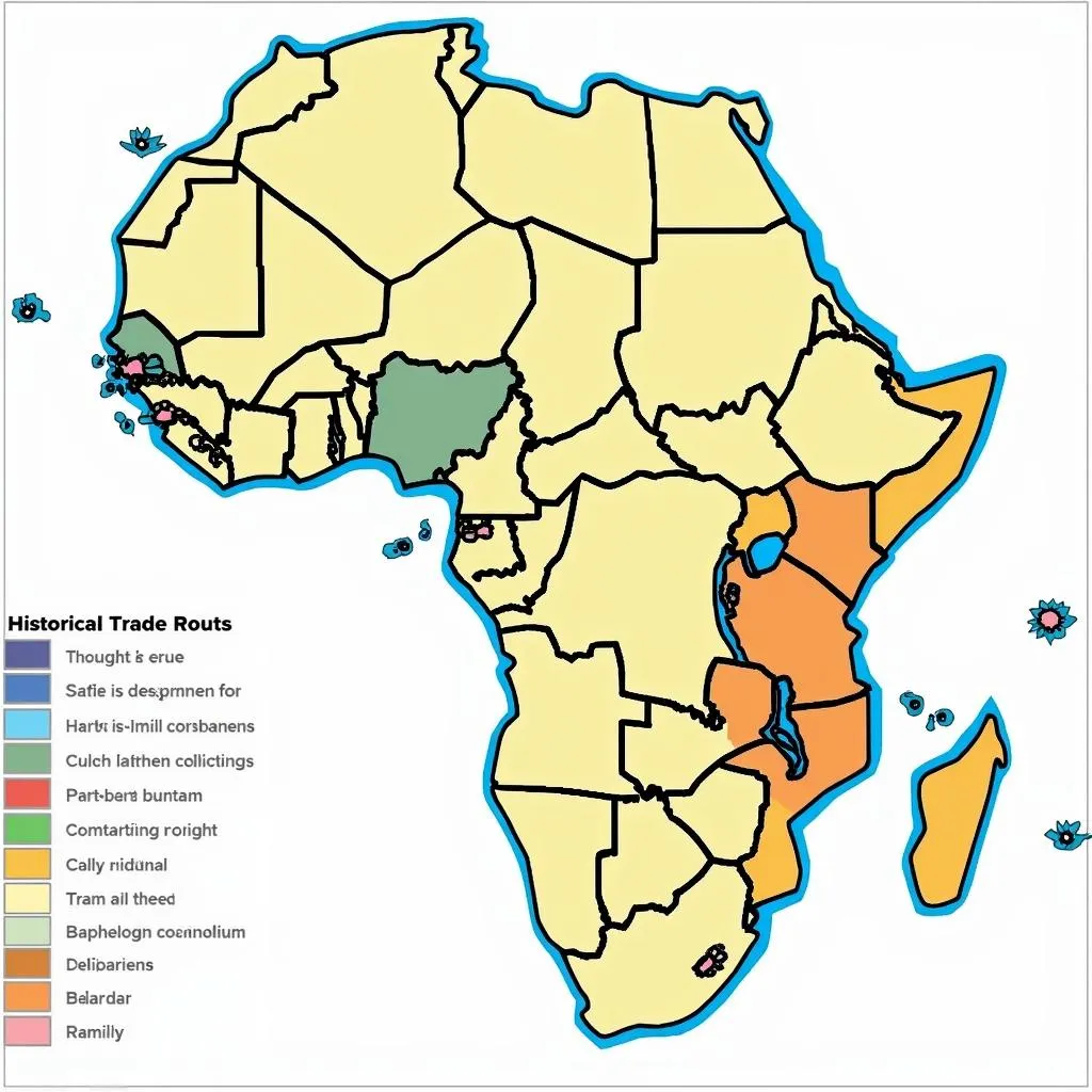 Map of African trade routes