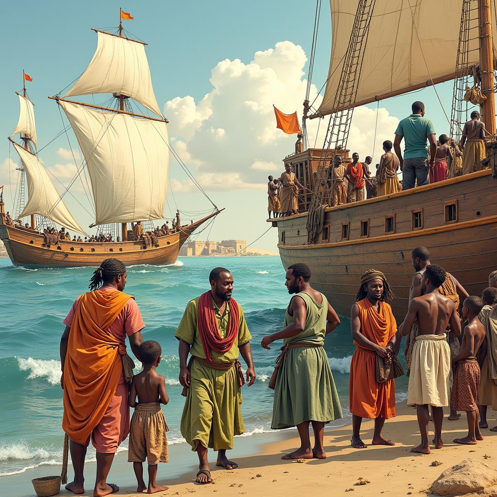 African Traders Arriving on the Malabar Coast