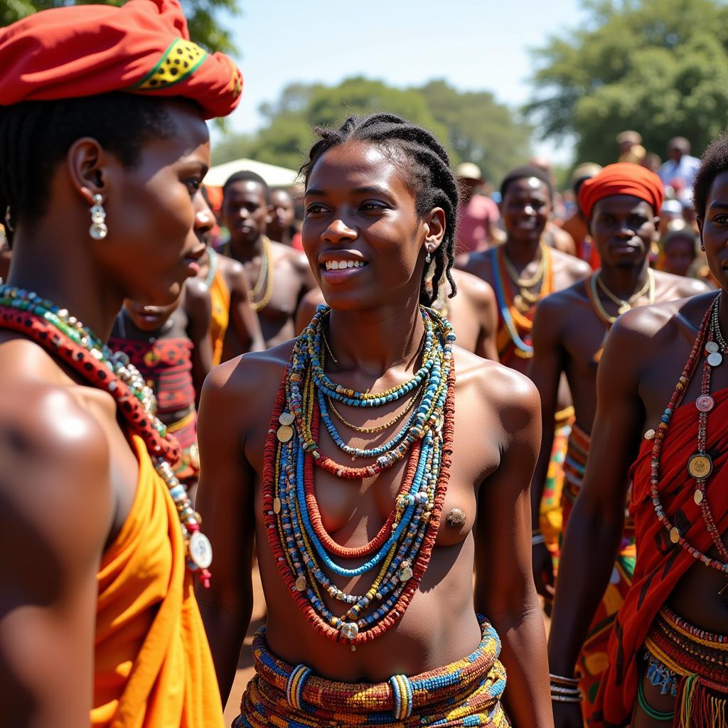 Vibrant African Tribal Ceremony