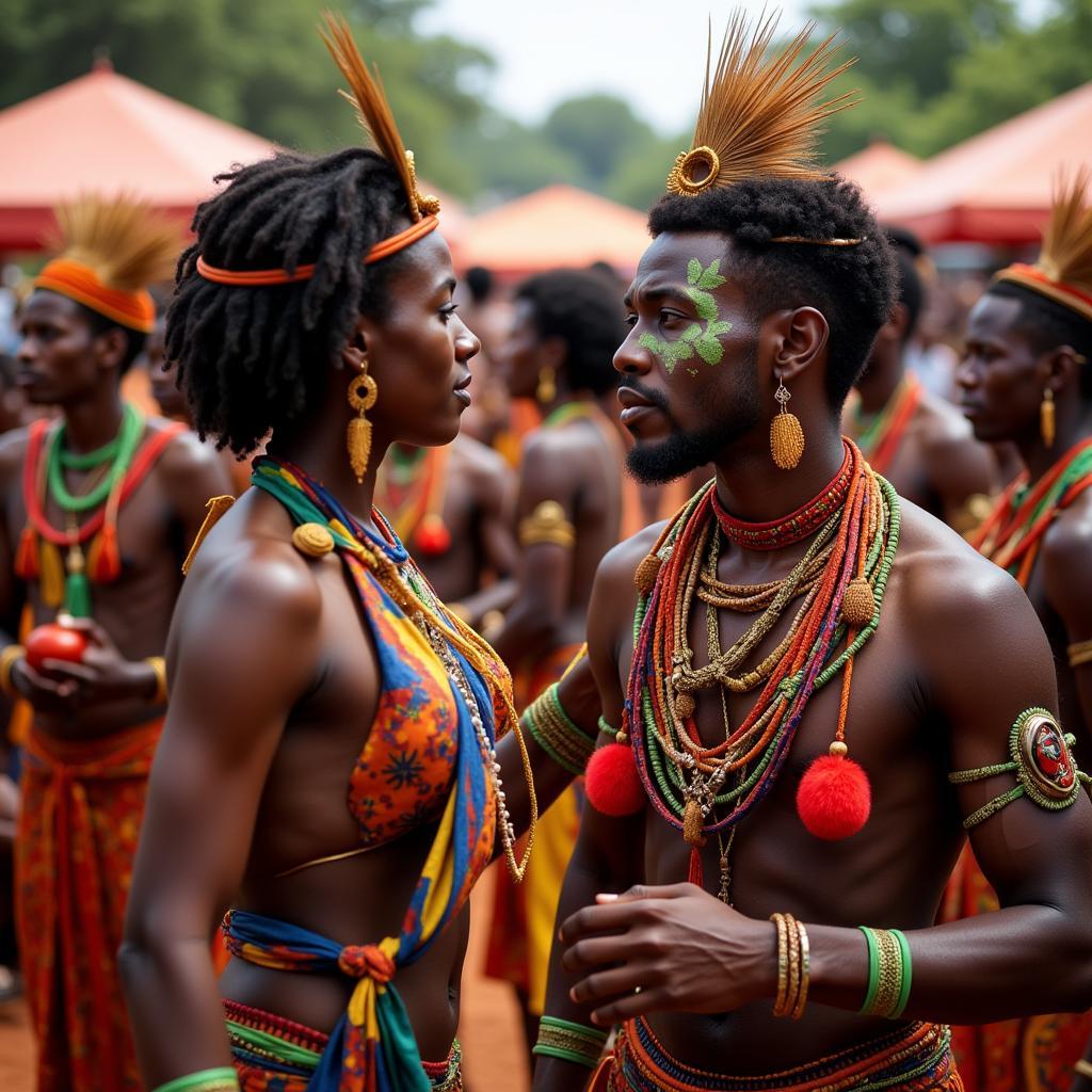 Vibrant African Tribal Ceremony