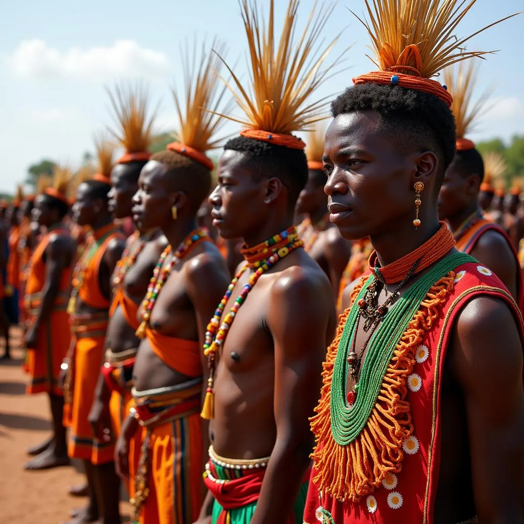 Vibrant African Tribal Ceremony